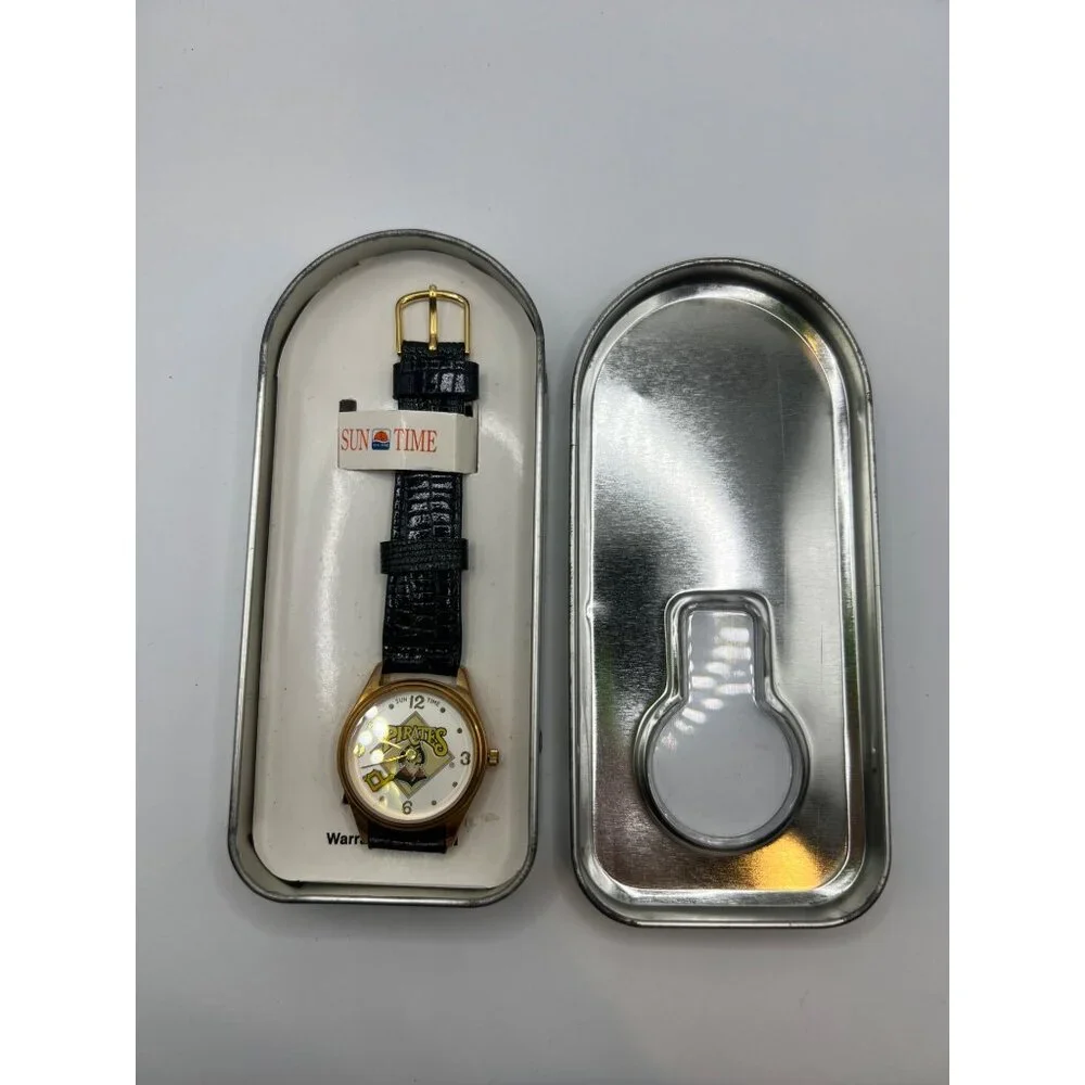 VTG Sun Glo By‎ Sun Time Illuminating Watch Pittsburg Pirates MLB - SEE PHOTOS